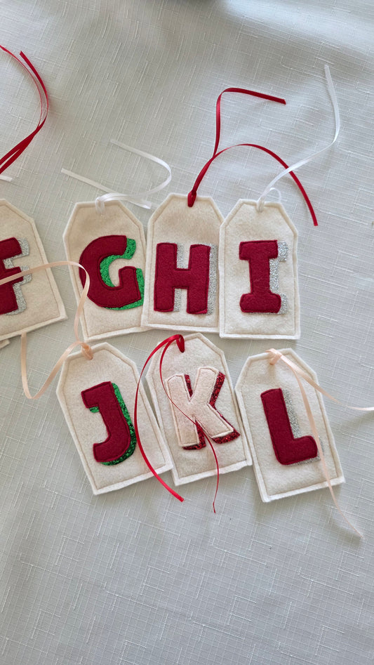 Felt Letter Gift Tags