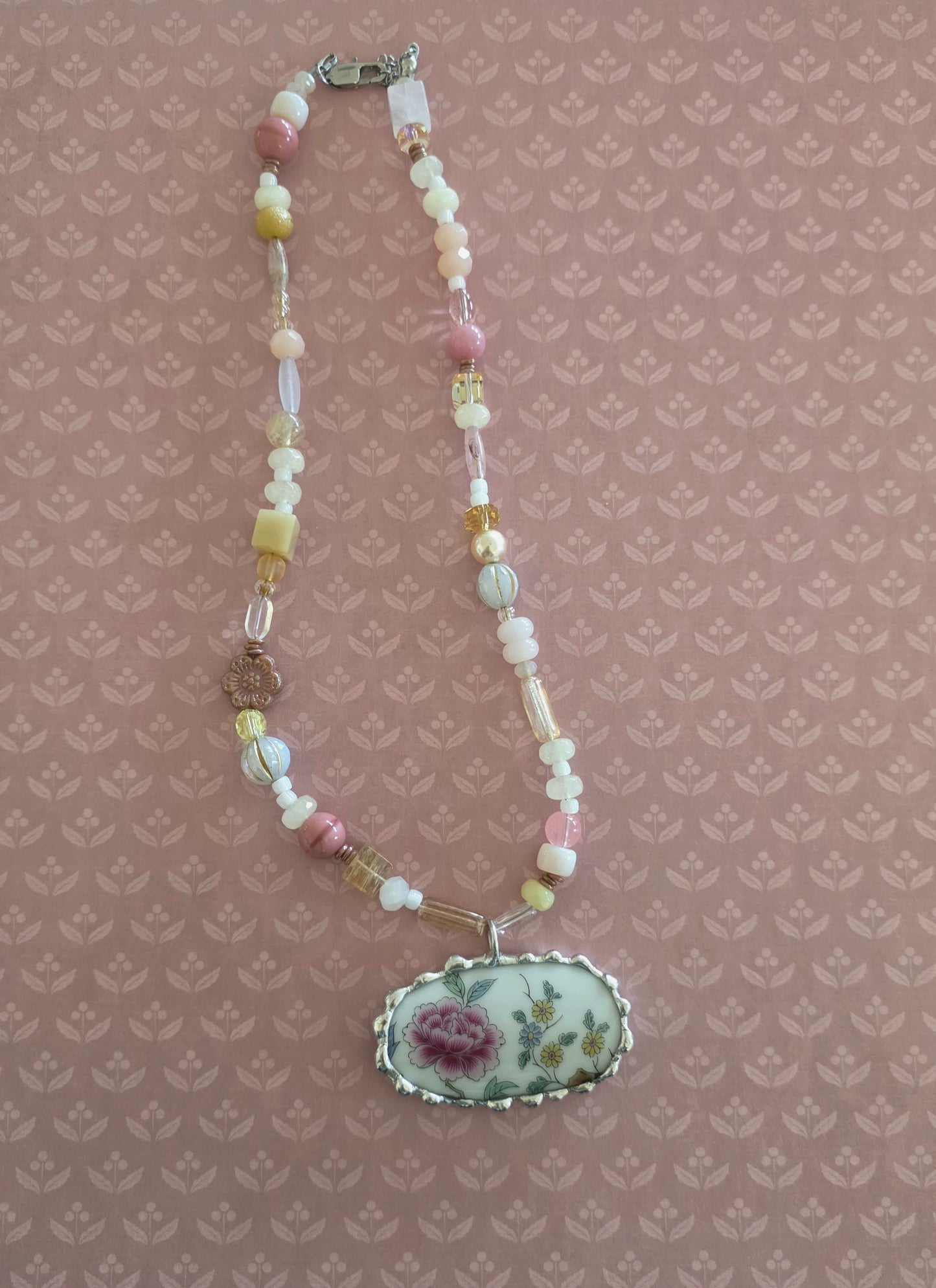Ivy Blossom Beaded Necklace .1