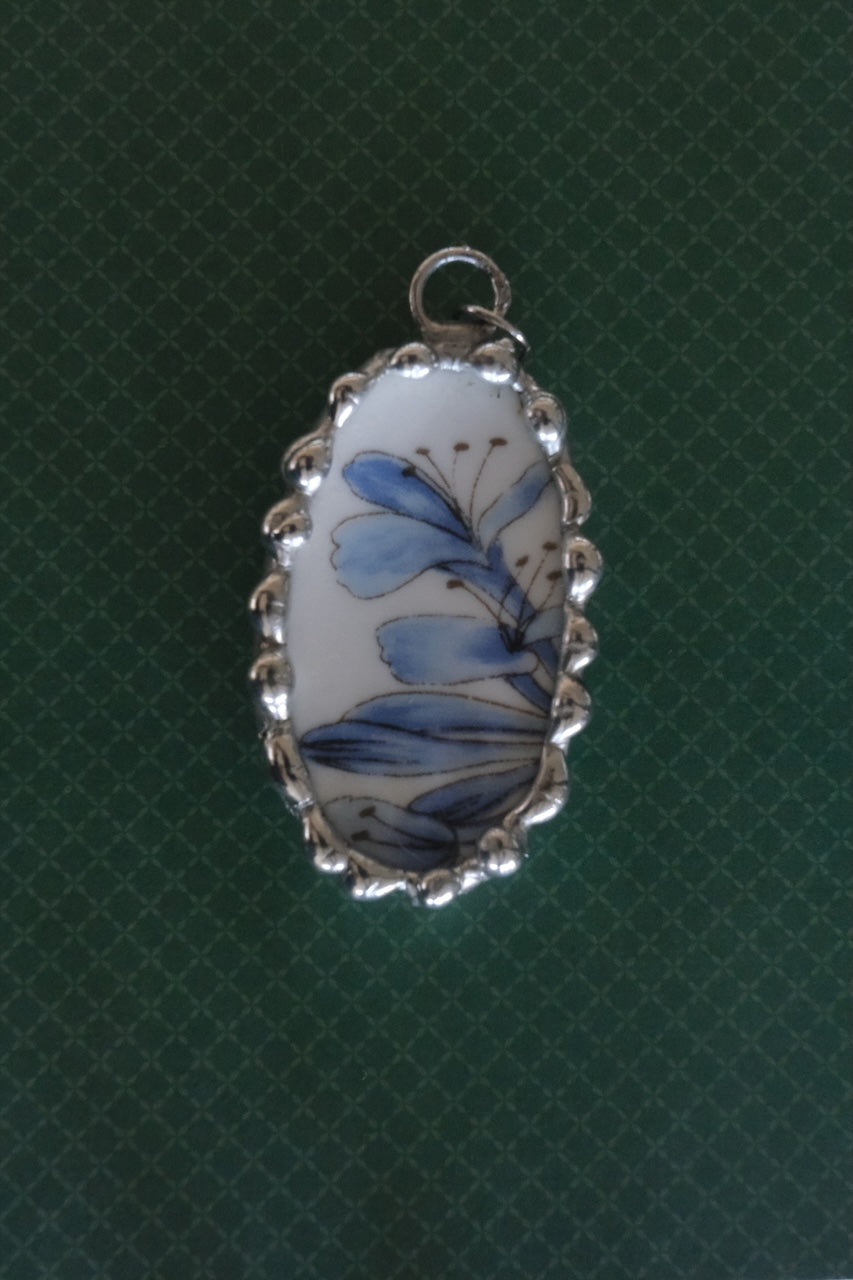 Blue Floral Pendant