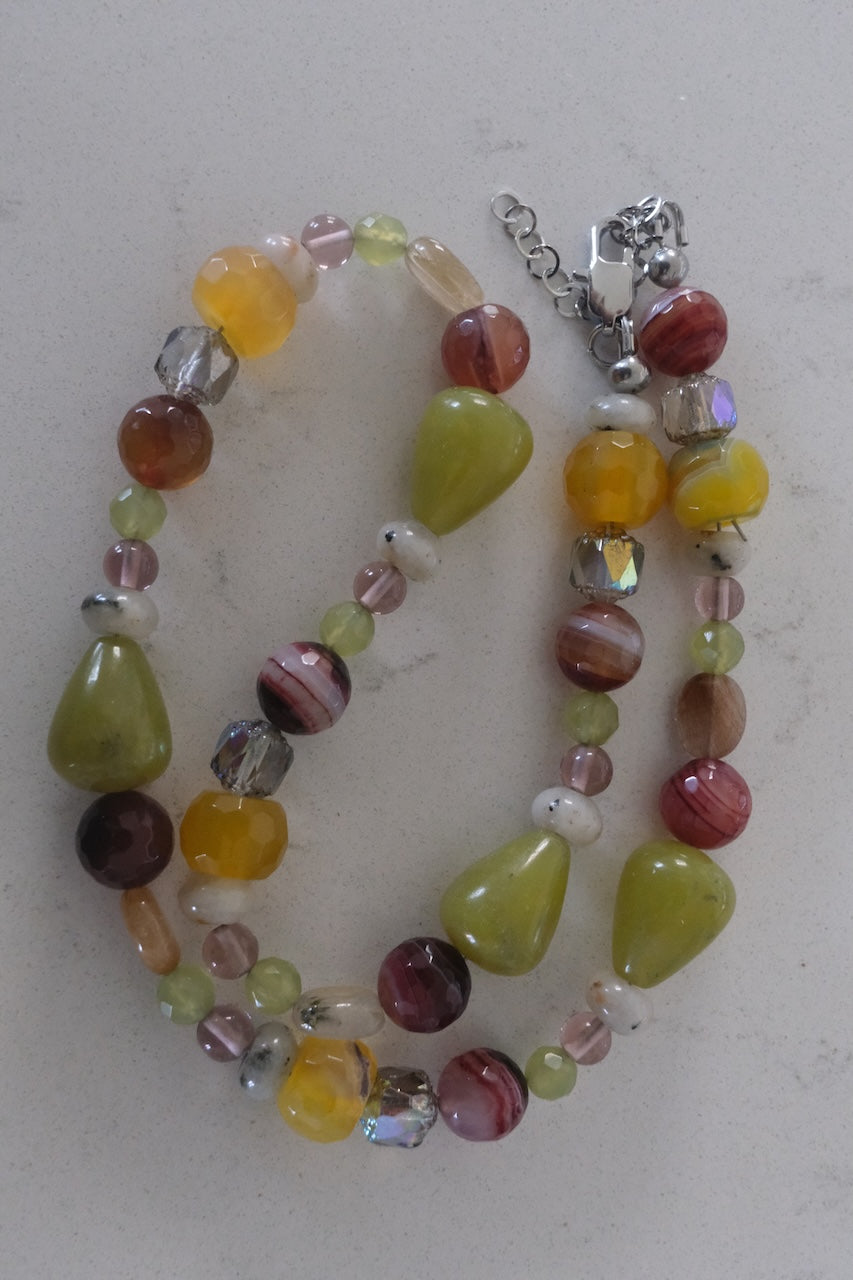 Golden patchwork necklace