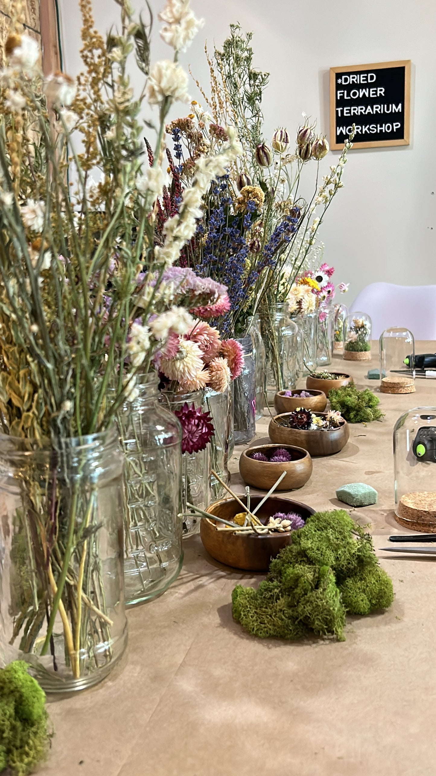 Dried Flower Terrarium Workshop Oct. 19 @ 2PM - 3:30PM