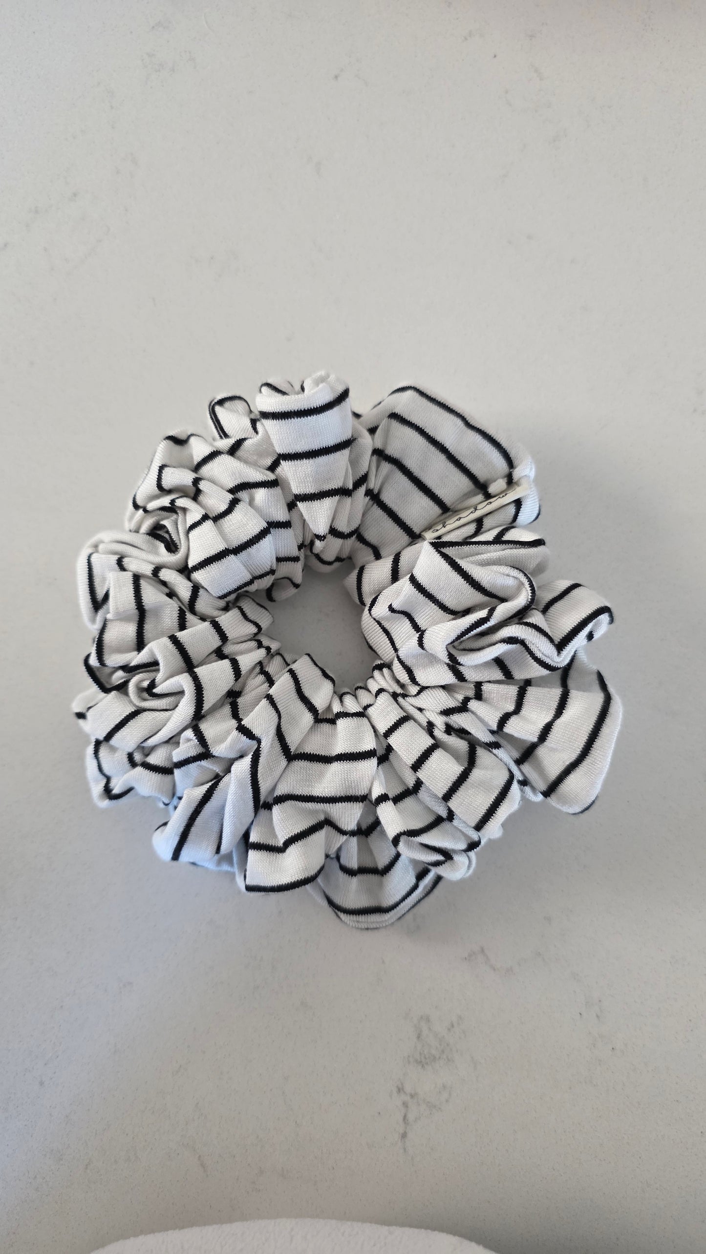 Black Stripe Scrunchie