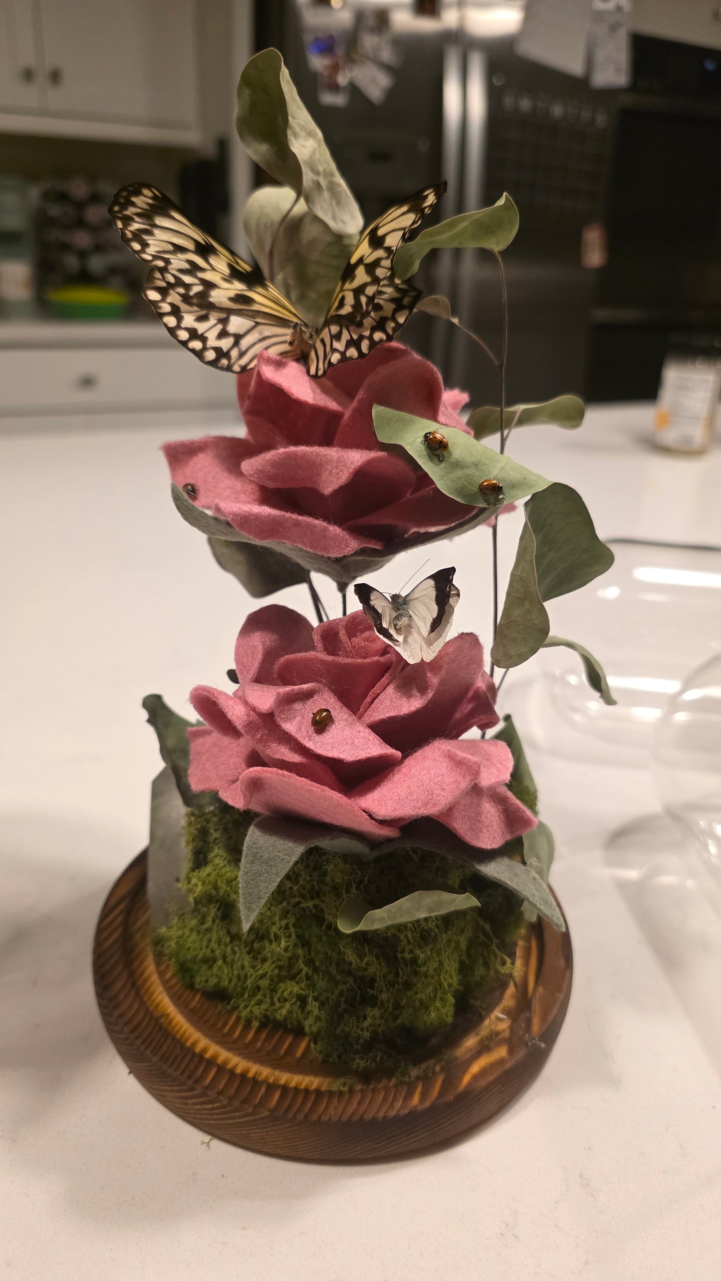 Rosy Butterfly Cloche