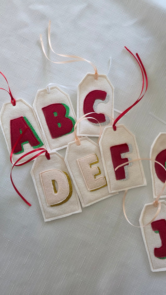 Felt Letter Gift Tags