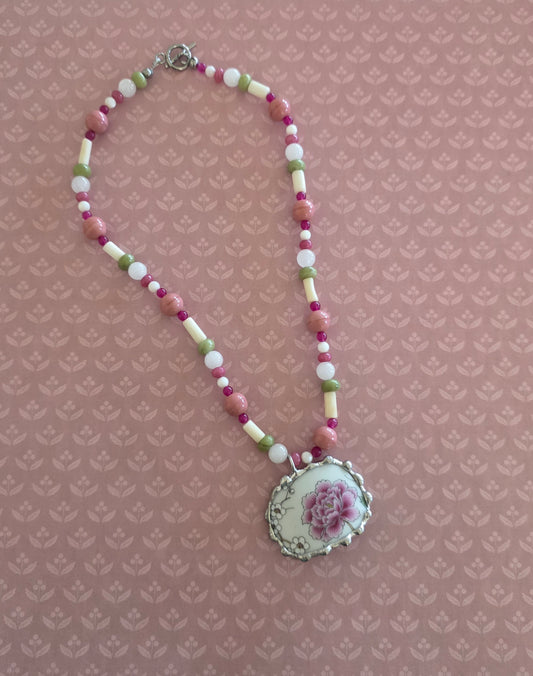 Ivy Blossom Beaded Necklace .3