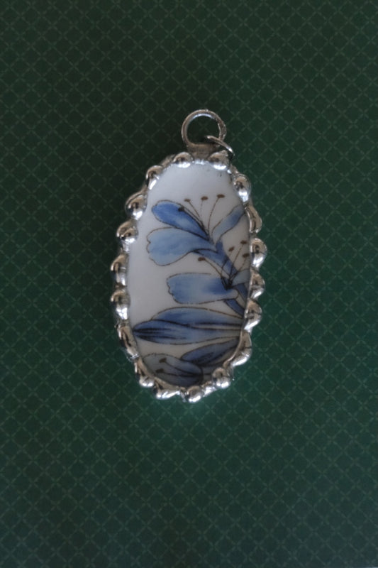 Blue Floral Pendant
