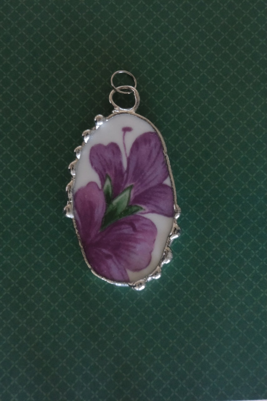 Purple Floral Pendant