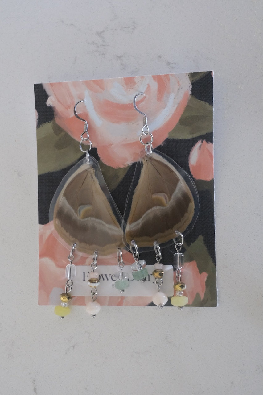 Saturn Moth Wing Earrings