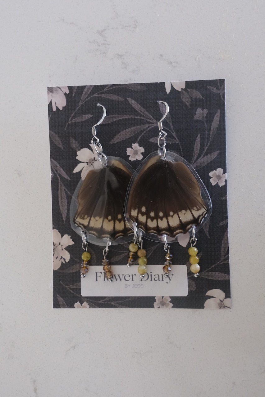 Hypolimnas bolina Wing Earrings
