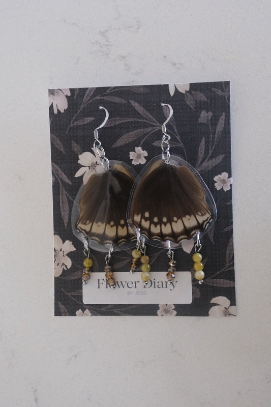 Hypolimnas bolina Wing Earrings