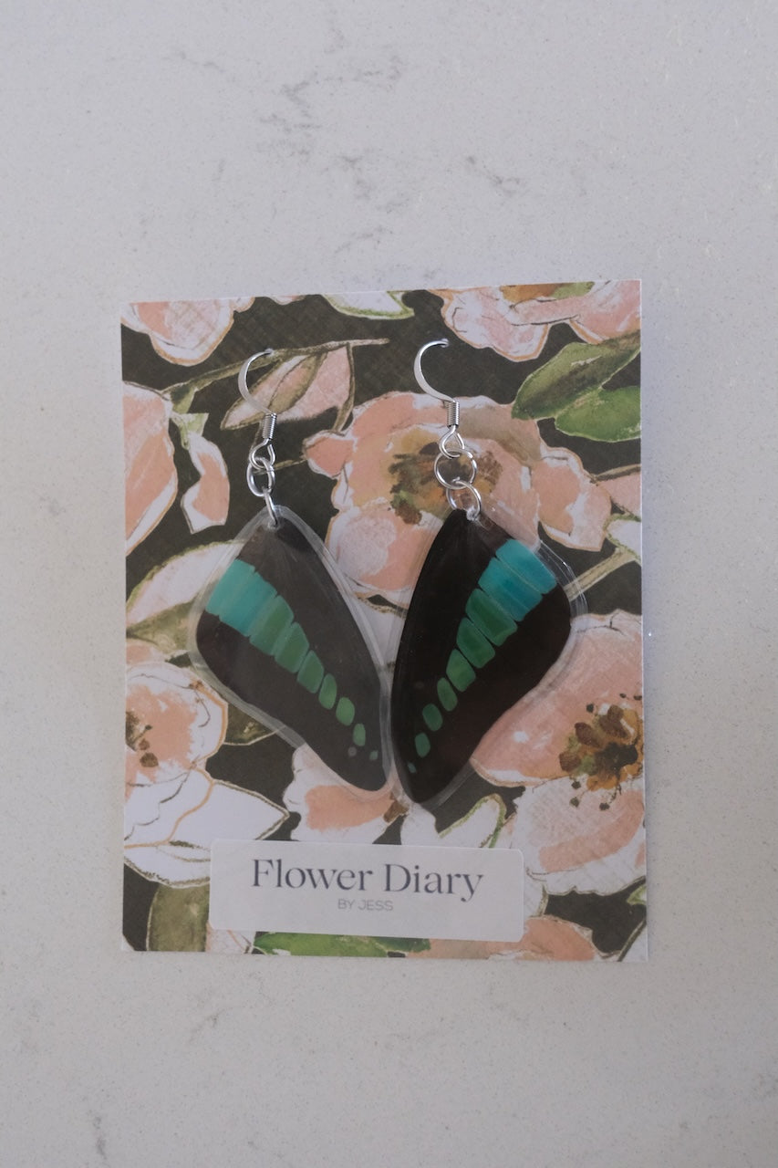 Graphium sarpedon Wing Earrings