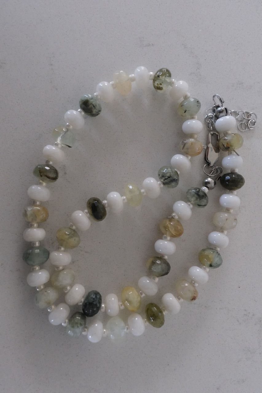 White and grey Necklace