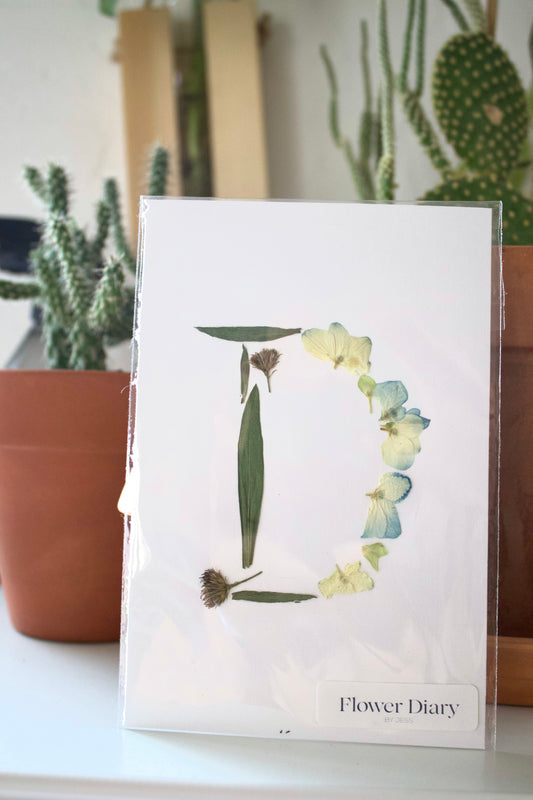 Pressed Flower Letters