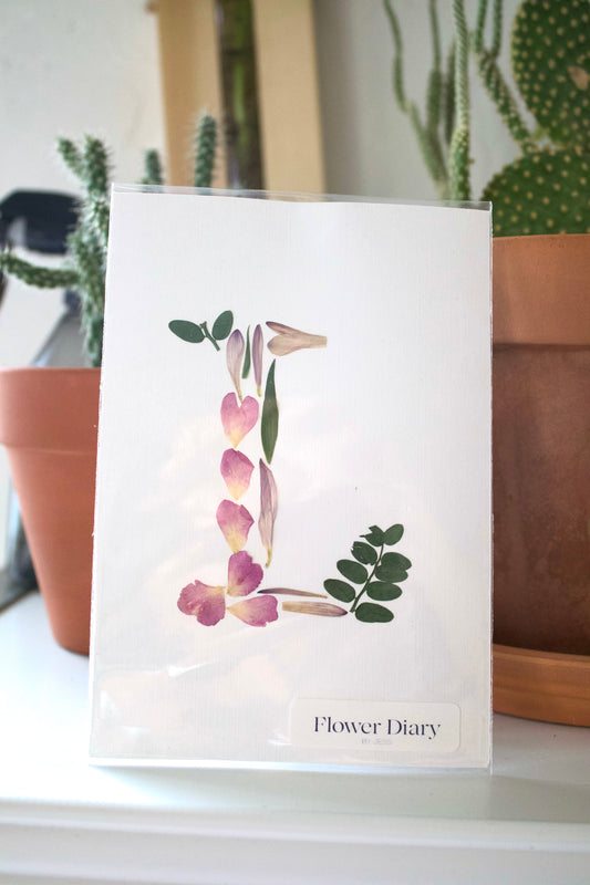 Pressed Flower Letters