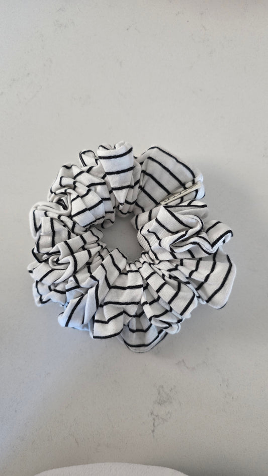 Black Stripe Scrunchie