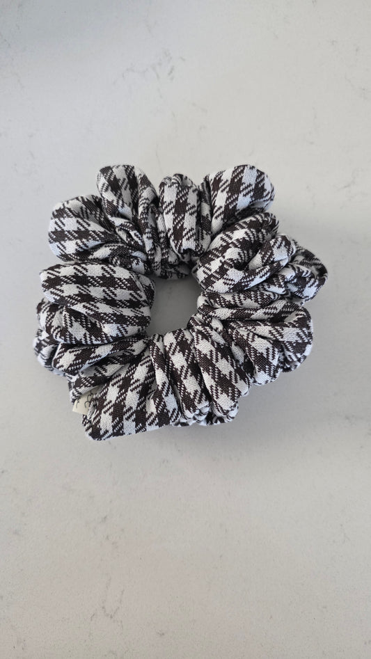 Black Plaid Scrunchie