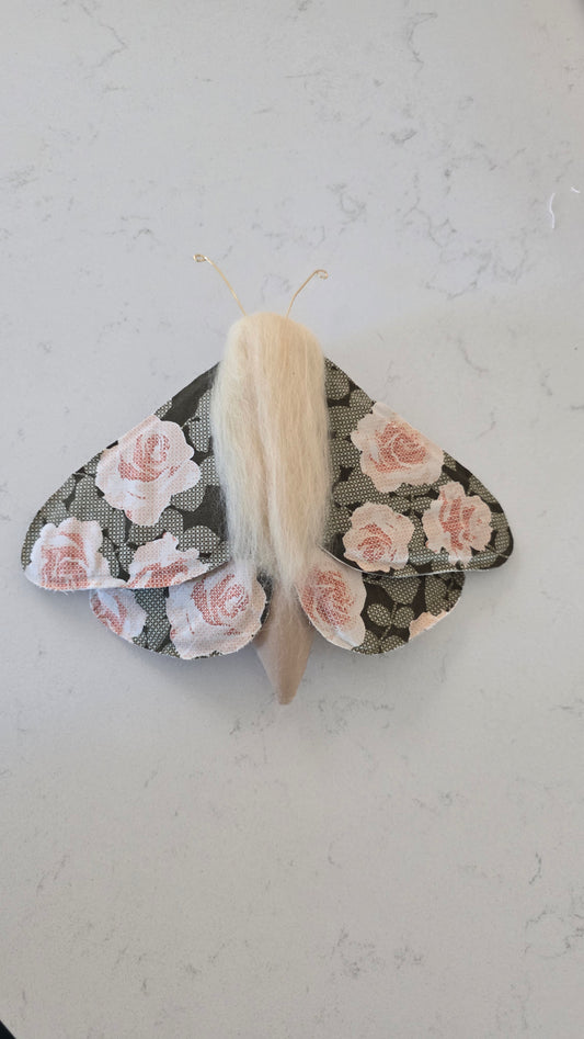 Green Floral Wall Moth